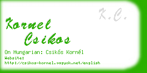 kornel csikos business card